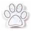 Mini Paw Print Letterpressed Style Shape Seed Paper Gift Pack